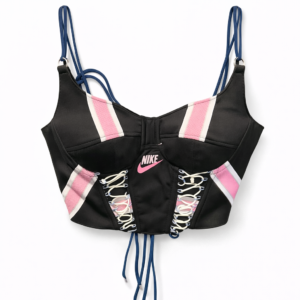 NIKE Remake Lace-Up Corset Bralette Top