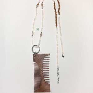 Peachwood Comb Necklace