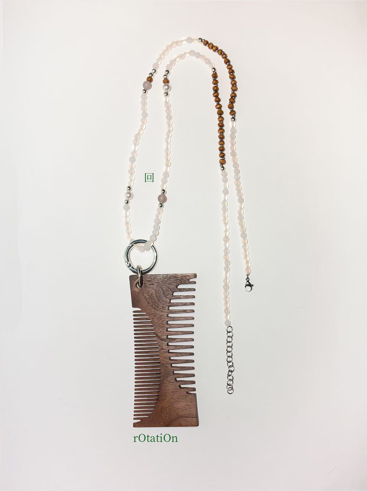 Peachwood Comb Necklace