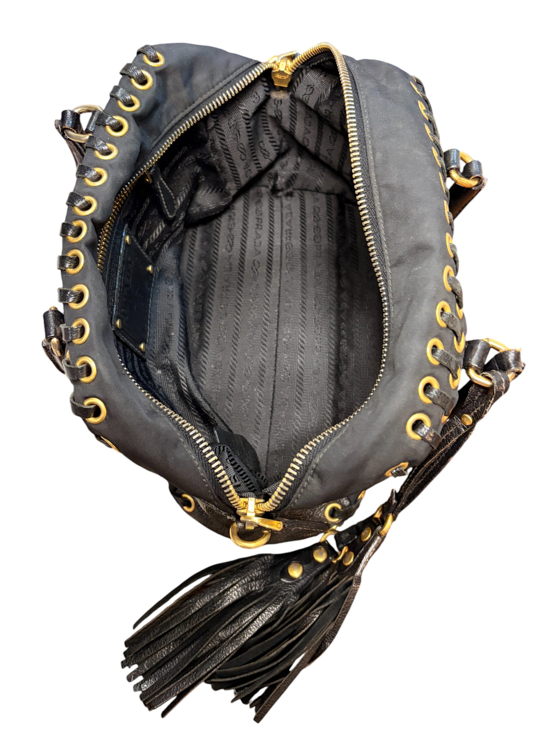 Prada Nylon Grommet Mini Tote Bag - Image 7