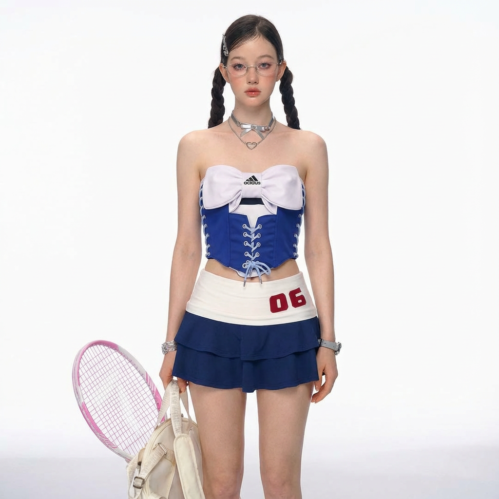 Adidas Remake Lace-Up Corset Top - Image 2