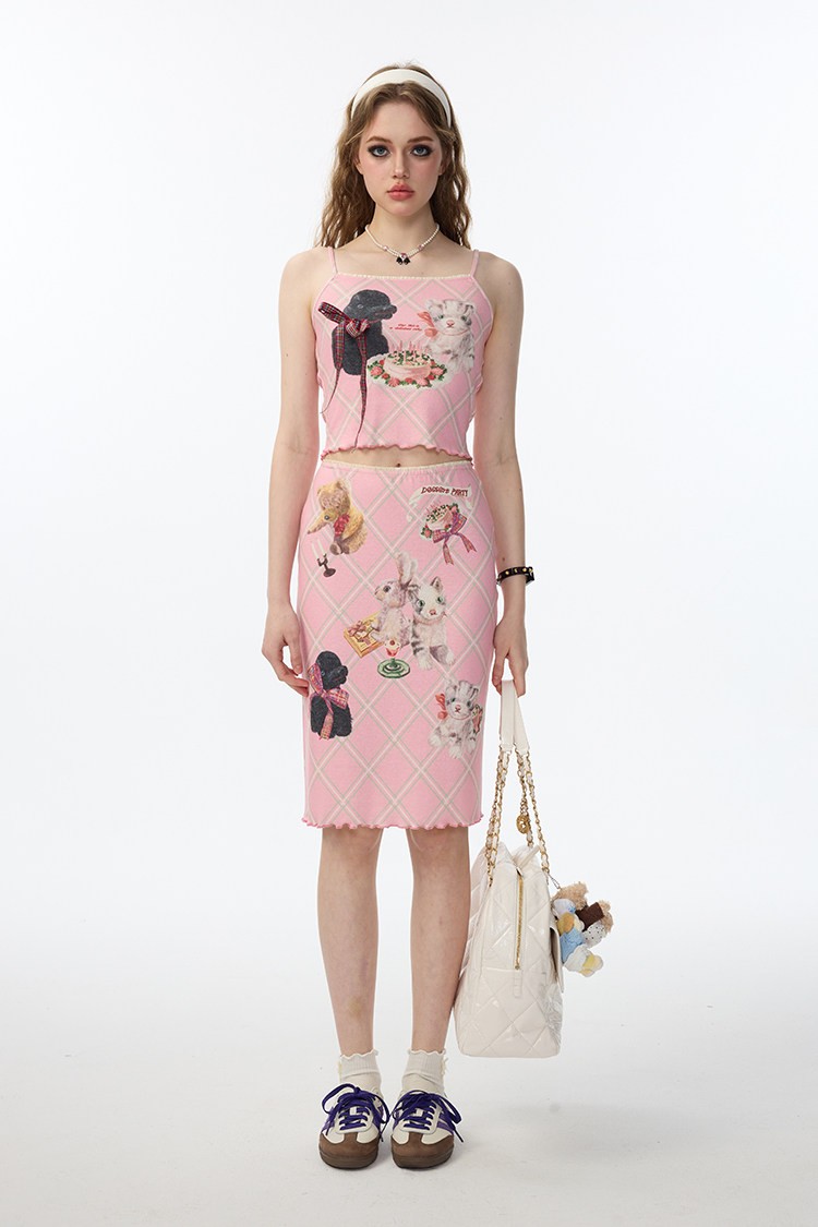 Birthday Bunny Pink Cami Top