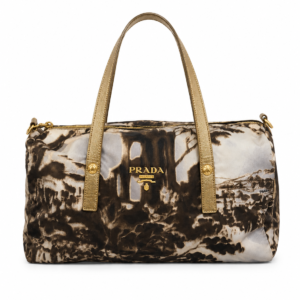 Prada Printed Nylon Tote Bag
