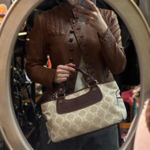 CELINE Macadam Canvas Tote Bag