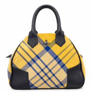 Vivienne Westwood Yellow Tartan Mini Dome Bag