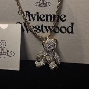 Vivienne Westwood Diamond Teddy Bear Pendant Necklace