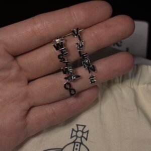 Vivienne Westwood Logo Black Earrings