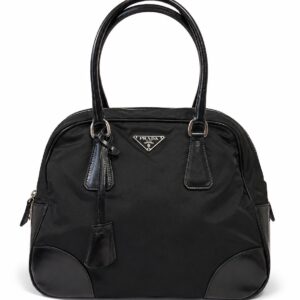 Prada Black Nylon Dome Handbag