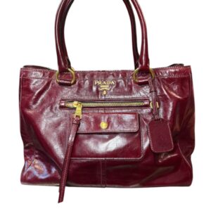Prada Red Leather Hobo Bag